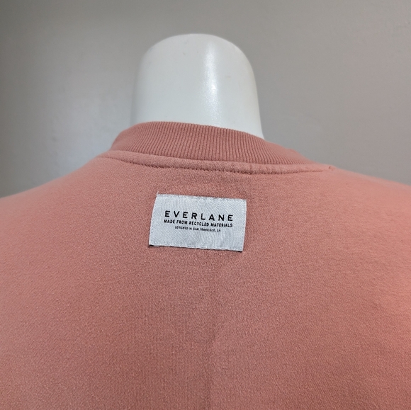 Everlane pink The Retrack Oversized Crew neck sweater size L - Picture 6 of 6